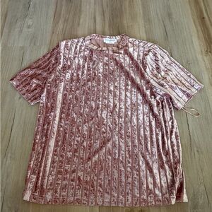 Lovers + Friends Pink Velvet Top